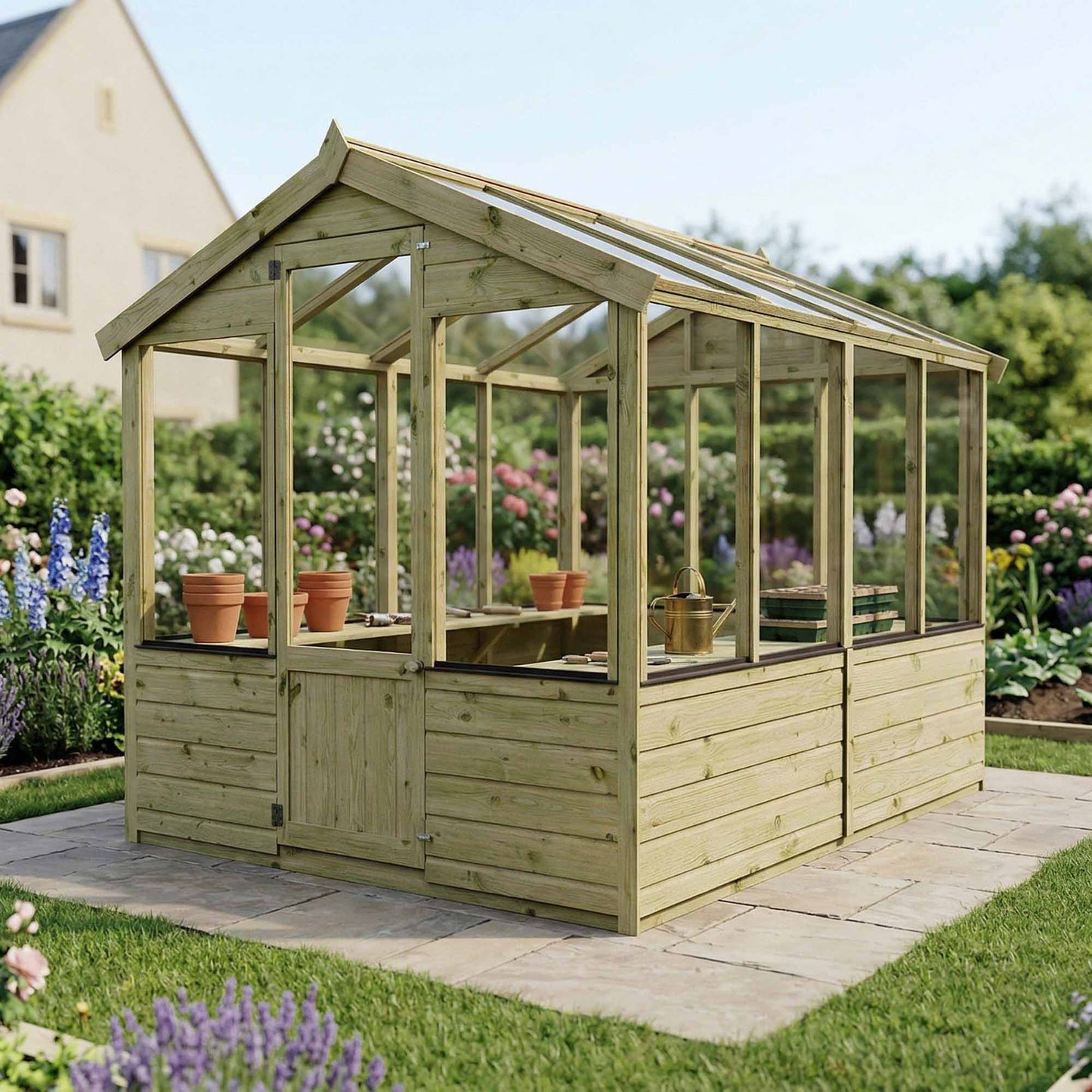 8 x 6 Traditional Wooden Greenhouse