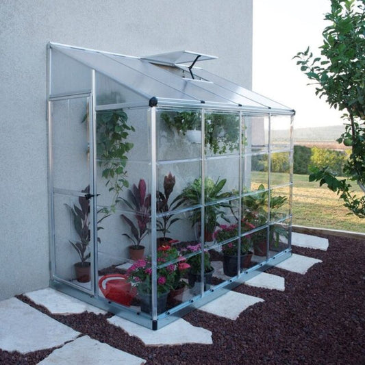 Gothic Arch Crystal Blend Lean-to Greenhouse Kit 4'1" x 7'5"