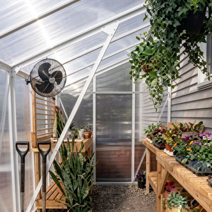 Gothic Arch Aluminum Lean-to Greenhouse