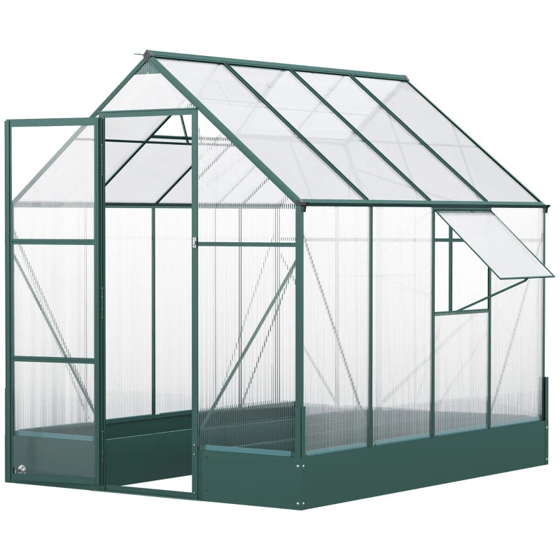 Greenhouse with transparent roof and walls on a white background