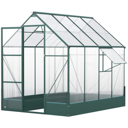Greenhouse with transparent roof and walls on a white background