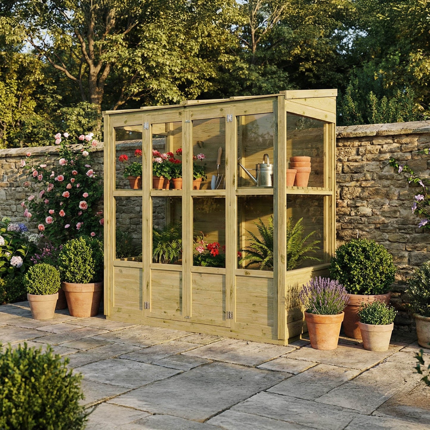 6 x 3 Traditional Tall Wall Greenhouse