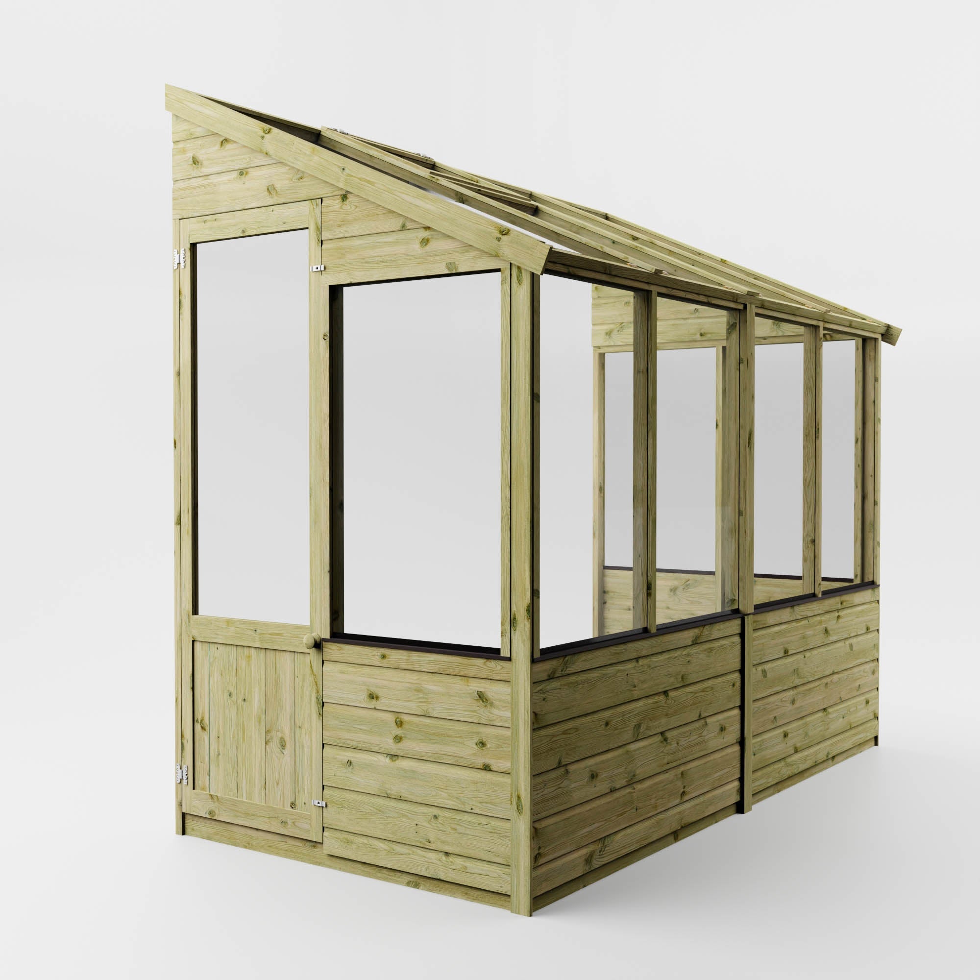 8 x 4 Traditional Lean-To Greenhouse – Norven Gardens