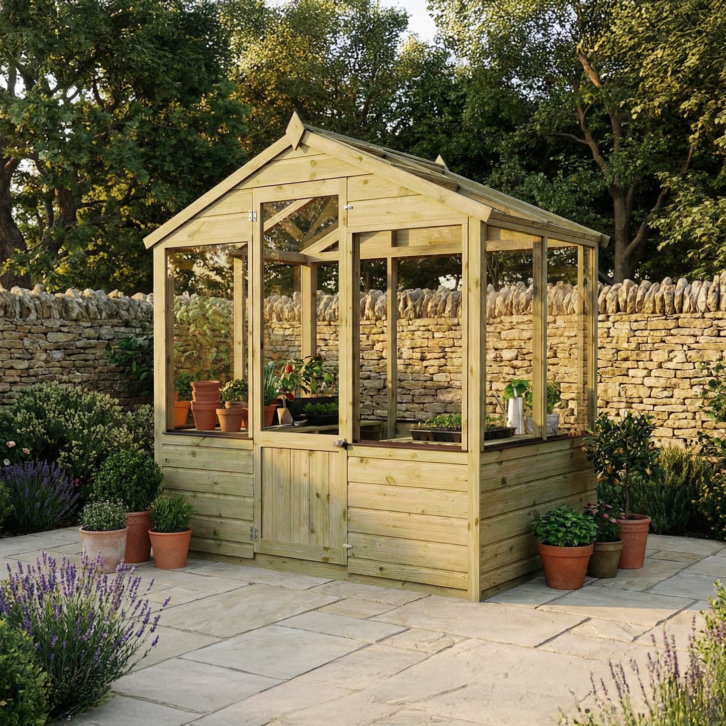 Traditional Wooden Greenhouse