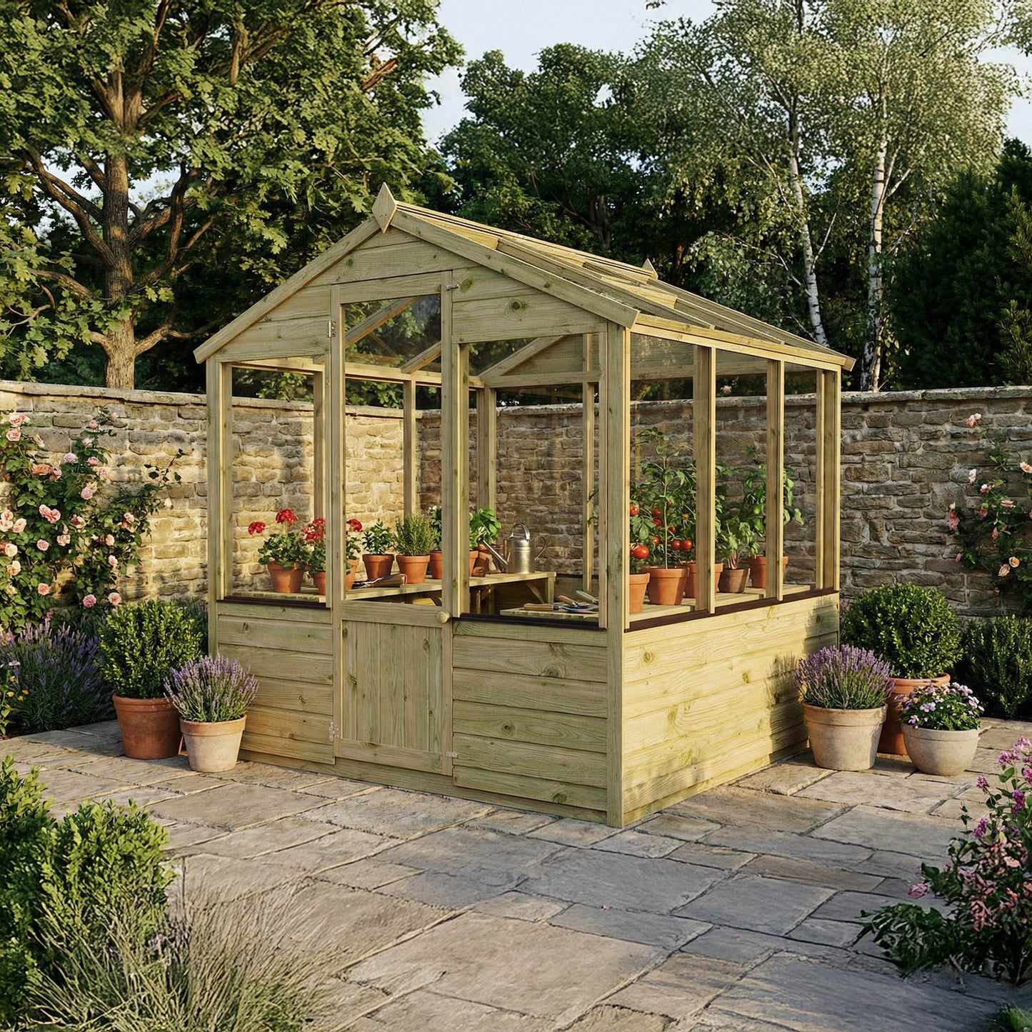 6 x 6 Traditional Wooden Greenhouse
