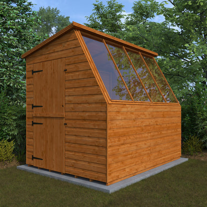Norven Gardens Classic Potting Shed with stable-style door, featuring wooden construction and traditional design for gardening storage.
