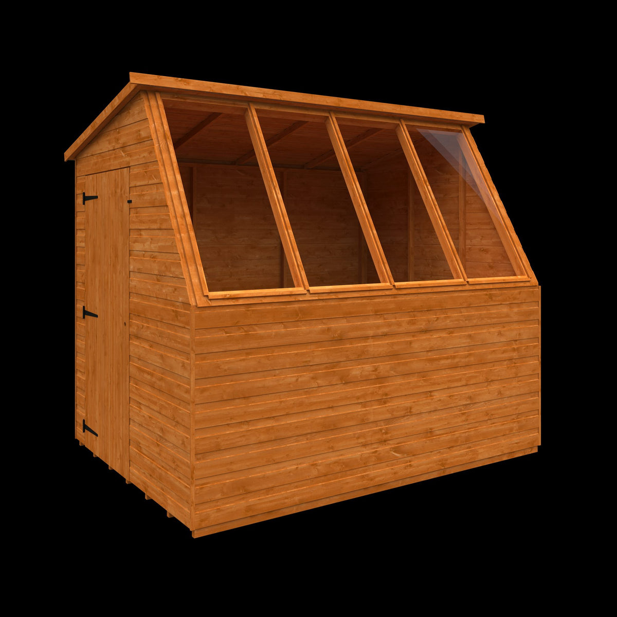Norven Classic Potting Shed by Norven Gardens with window side view, showcasing its wooden structure and gardening workspace.