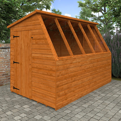 Wooden Norven Classic Potting Shed by Norven Gardens, 10x6 size, with windows and garden storage space.