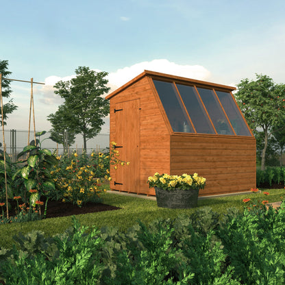 Norven Gardens Classic Potting Shed made of wood, 8x6 feet, ideal for gardening and outdoor storage.